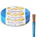 FIO CABO 10MM MEGATRON AZUL CABO FLEXÍVEL COBRE 750V ROLO COM 100 METROS