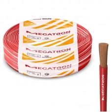 23495 - FIO CABO 10MM MEGATRON VERMELHO CABO FLEXÍVEL COBRE 750V ROLO COM 100 METROS