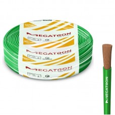 23497 - FIO CABO 16MM MEGATRON VERDE CABO FLEXÍVEL COBRE 750V ROLO COM 100 METROS