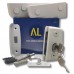 KIT 01 AL PORTA SIMPLES DE ABRIR PIVOTANTE VIDRO/ALVENARIA BRANCO LINHA TRADICIONAL
