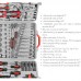 MALETA CAIXA FERRAMENTAS JOGO KIT 110 PÇS COMPLETA - EDA