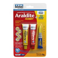 23589 - ARALDITE HOBBY 10MIN 23G + SUPERCOLA 2G BLISTER TEKBOND