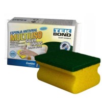 23587 - ESPONJA MULTIUSO SALVA UNHAS VERDE E AMARELA TEK BOND 
