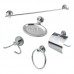 ACESSÓRIO PARA BANHEIRO LINHA STANDER METAL CROMADO KIT COM 5 PEÇAS GS METAIS