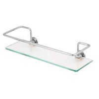 23617 - SUPORTE RETO DE METAL PARA SHAMPOO 12CM X 40CM CROMADO GS METAIS