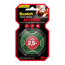 22366 - FITA DUPLA FACE FIXA FORTE FIXACAO EXTREMA 12MMX2MT SCOTCH 3M