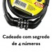 CADEADO P/BIKE C/SEGREDO 65CMX8MM PRETO 1704 FERTAK