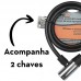 CADEADO P/BIKE CHAVE 1,20MT X 6MM PRETO BESTFER