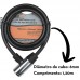 CADEADO P/BIKE CHAVE 1,20MT X 6MM PRETO BESTFER