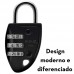 CADEADO SEGREDO 30MM PRETO CS23 PAPAIZ MALA BOLSA ARMÁRIO