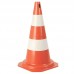 CONE DE SINALIZAÇÃO TRÂNSITO VAGA BRANCO E LARANJA 50CM PLASTCOR