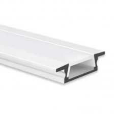 19988 - PERFIL DE EMBUTIR 2MT BRANCO PARA FITA DE LED 25MM X 7MM 