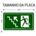 PLACA SINALIZAÇÃO ESCADA SOBE A ESQUERDA 15X25CM LOOK 3004