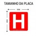 PLACA SINALIZAÇÃO DE HIDRANTE 20X20CM FOTOLUMINESCENTE LOOK 3017