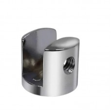 23664 - SUPORTE FENDA CROMADO PARA VIDRO 6MM X 18MM PACOTE COM 10 PEÇAS 