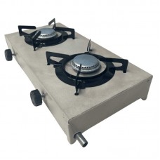 20717 - FOGÃO PORTÁTIL BEGE BAIXA PRESSÃO 2 BOCAS CAMPING/CAMINHONEIRO