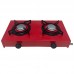 FOGÃO PORTÁTIL VERMELHO BAIXA PRESSÃO 2 BOCAS CAMPING/CAMINHONEIRO