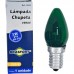 LÂMPADA CHUPETA INCANDESCENTE 7W 220V E14 VERDE BRASFORT 8504 