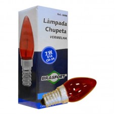 11503 - LÂMPADA CHUPETA INCANDESCENTE 7W 220V E14 VERMELHA BRASFORT 8505