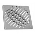 GRELHA 15CM ALUMINIO QUADRADA CROMADA TIGRE 27505155