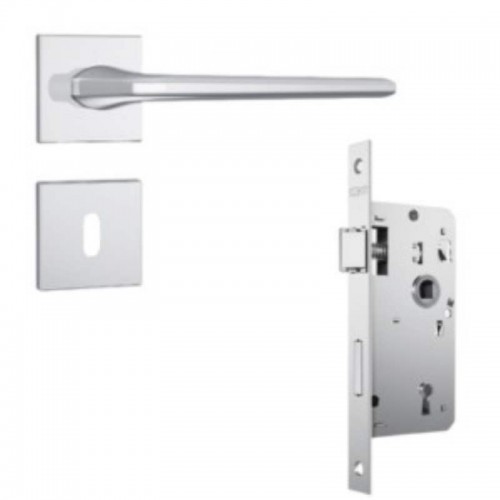 FECHADURA INTERNA 813/27 ROSETA QUADRADA INOX STAM 